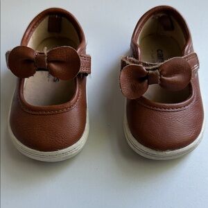 Carter's Tan Kids Dress Shoes with Bow